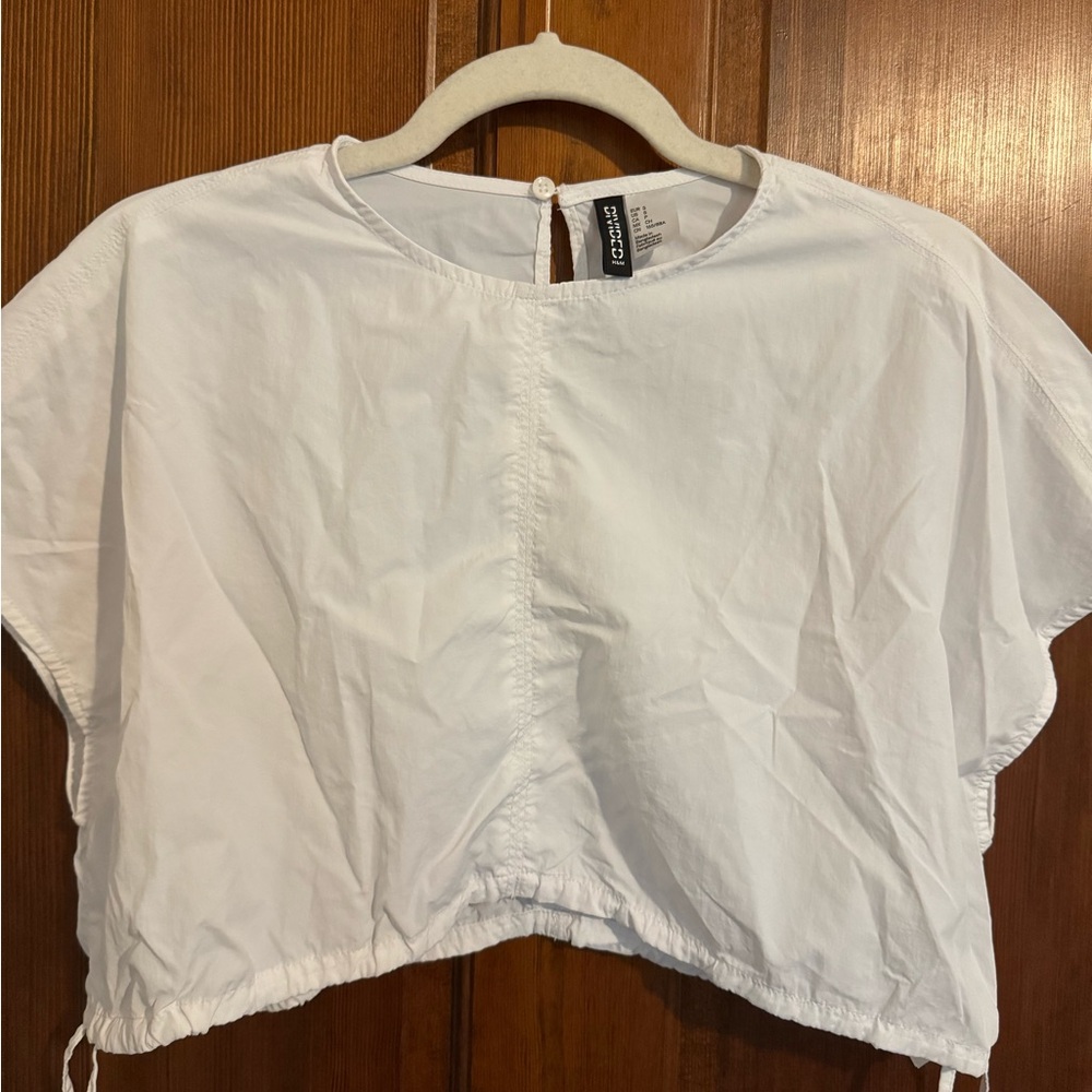 White Cropped Top